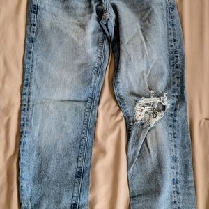 American Eagle Outfitters Light Blue Ripped Skinny Jeans
